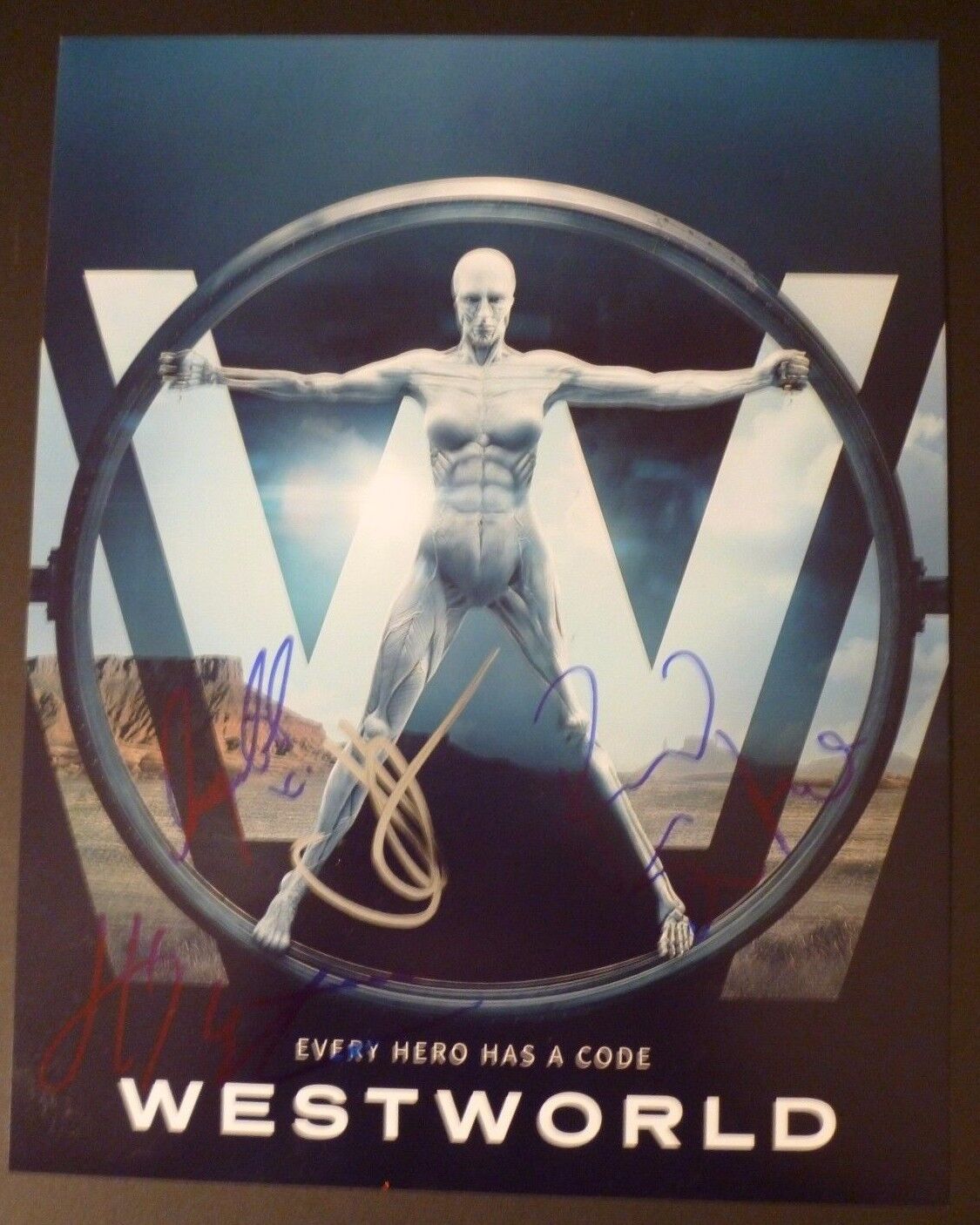 WESTWORLD Cast(x4) Authentic Hand-Signed Angela Sarafyan