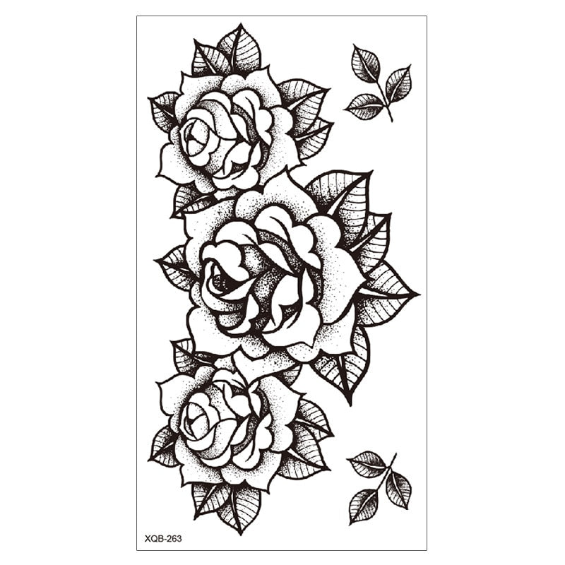 42 Designs Waterproof Temporary Tattoo Stickers Small Full Arm Flower