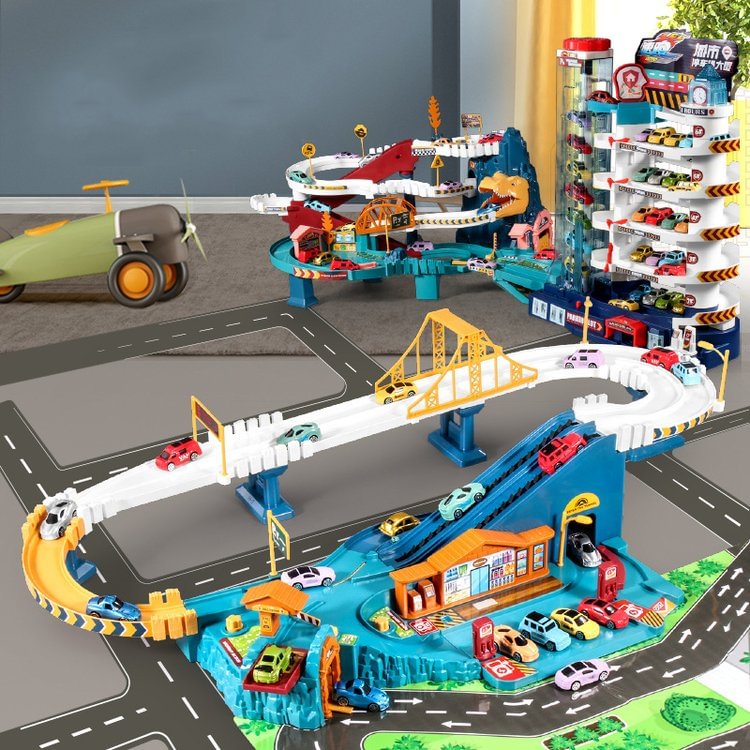 Dinosaur Mini Car Ramp Garage Playset 