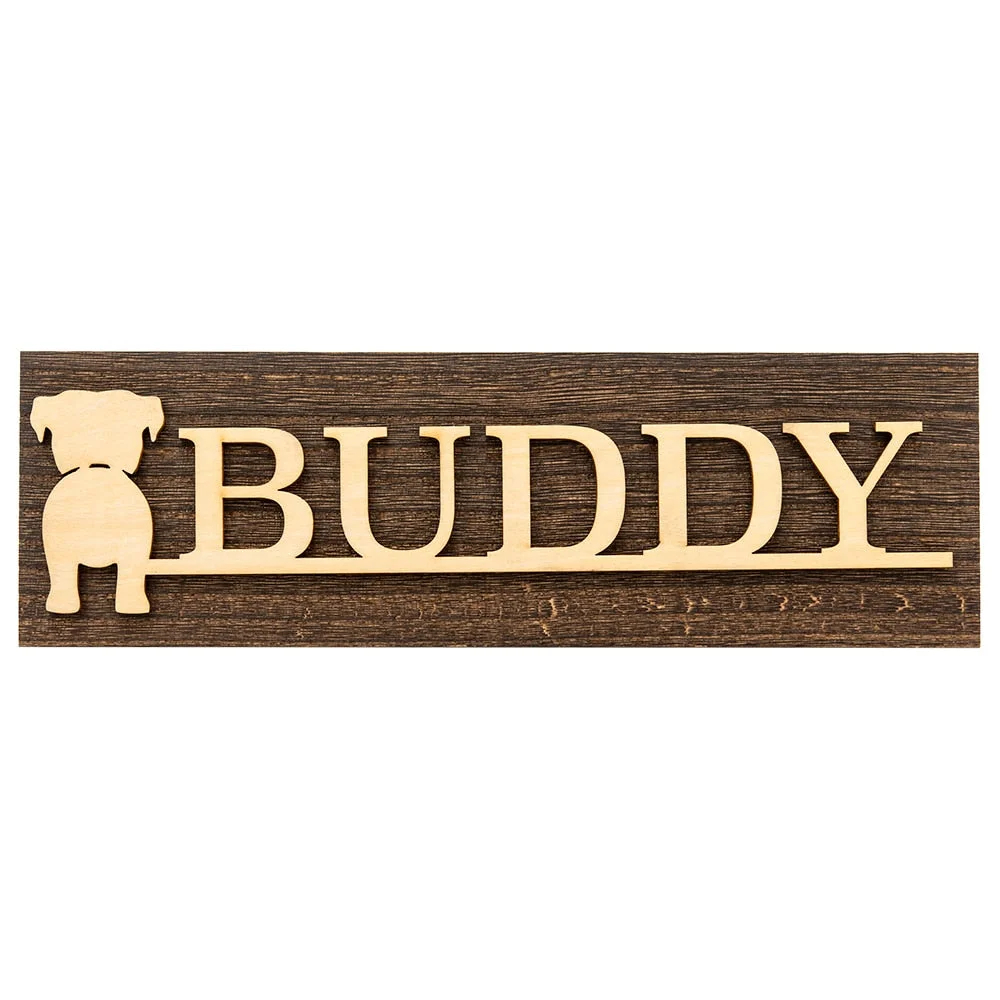 Personalisable Wooden Dog Ornaments Decoration For Wall Wood Sign Dog Signs for Home Decor Dog Lover Gifts Pet Wall Hanging Sign
