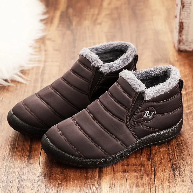 New Women Sneakers Winter Warm Women Casual Shoes Plush Waterproof Sneakers Women Shoes Slip On Woman Vulcanized Shoes Walking