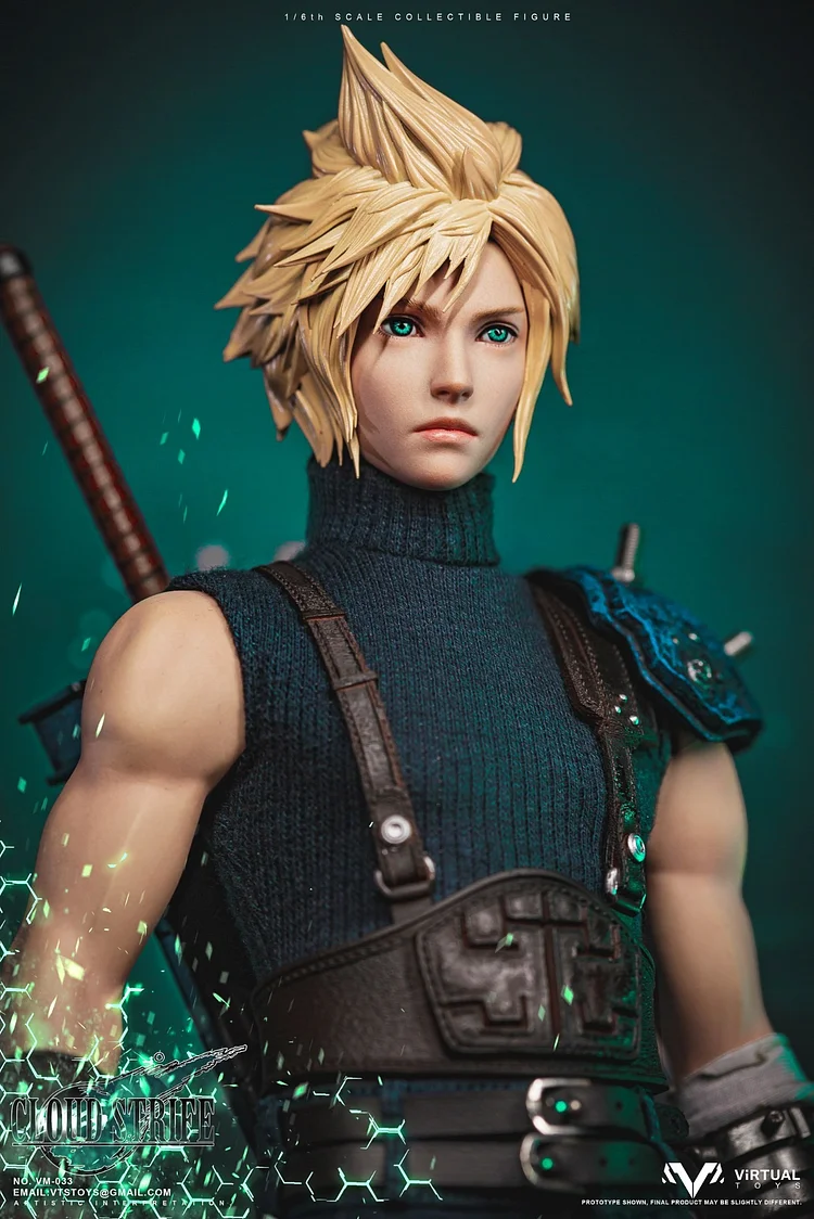 【IN STOCK】Vtstoys Vm-033 Final Fantasy Cloud Strife Deluxe Edition 1/6  Scale Action Figure