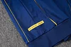 Joyfball 2025/2026 Real Madrid Long Zipped Jacket Retro Version Royal Blue Soccer Jersey 1:1 Thai Quality 