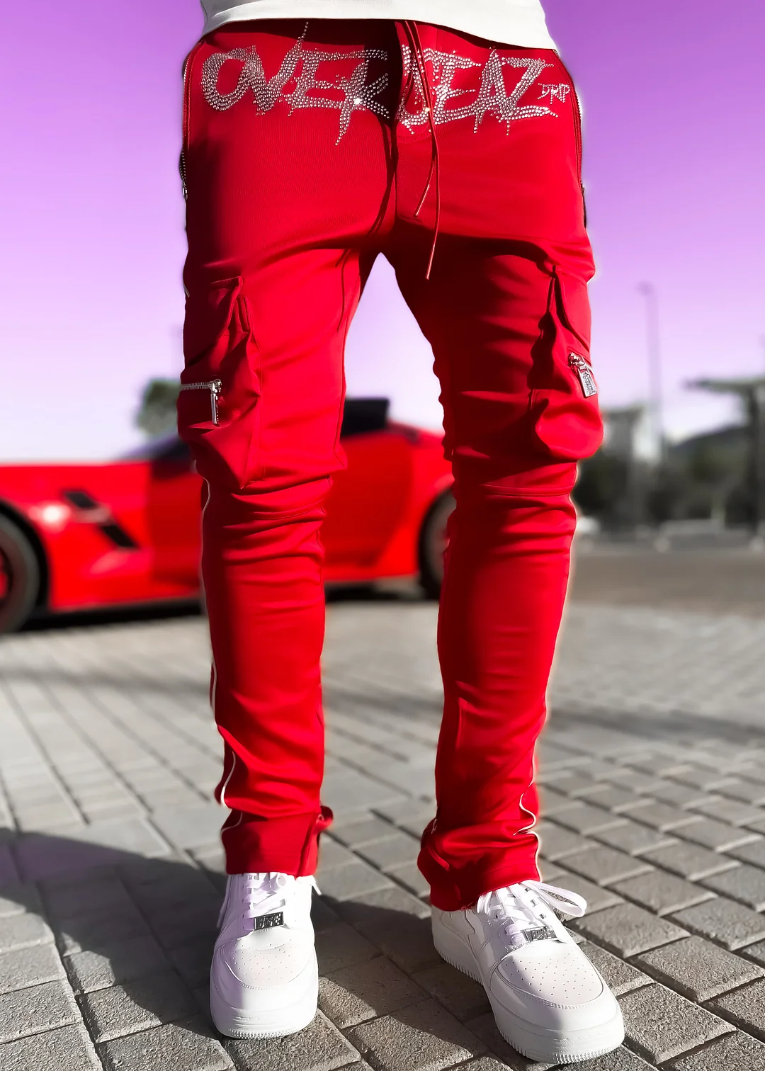 Blood Red Overseaz Track Pants