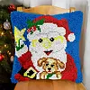 Santa Claus Dog-DIY Latch Hook Rug Pillowcase Kits 43*43cm