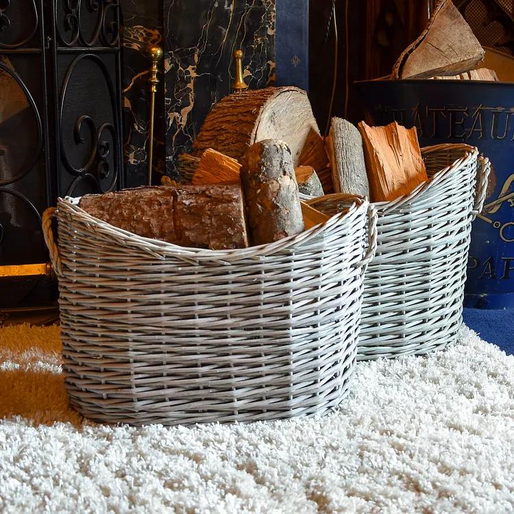 Oval Scoop Log Basket