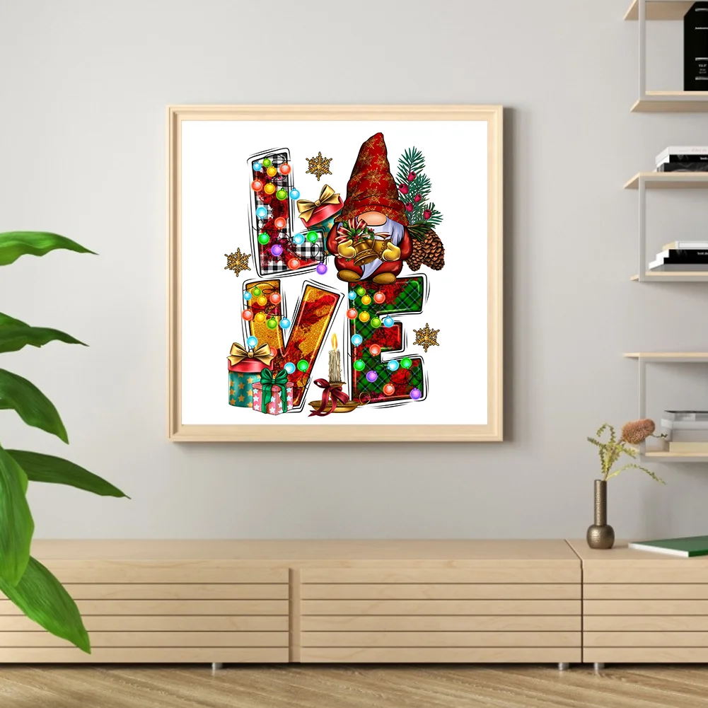 Full Round Diamond Painting 30*30cm - Christmas Love