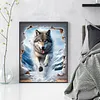 Wolf-11CT Stamped Cross Stitch 40*50cm/15.75*19.69in