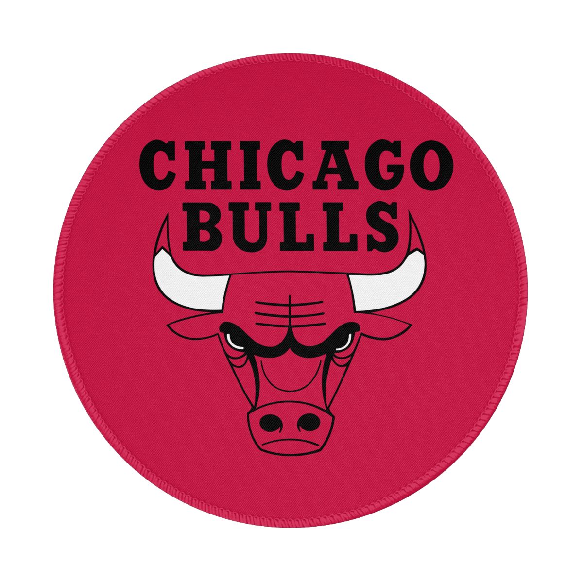 Chicago Bulls Logo Round Non-Slip Thick Rubber Modern Gaming Mousepad