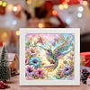 5D DIY Partial Special Shaped Drill Diamond Painting Hummingbird With Frame Kit 19.2x19.2cm