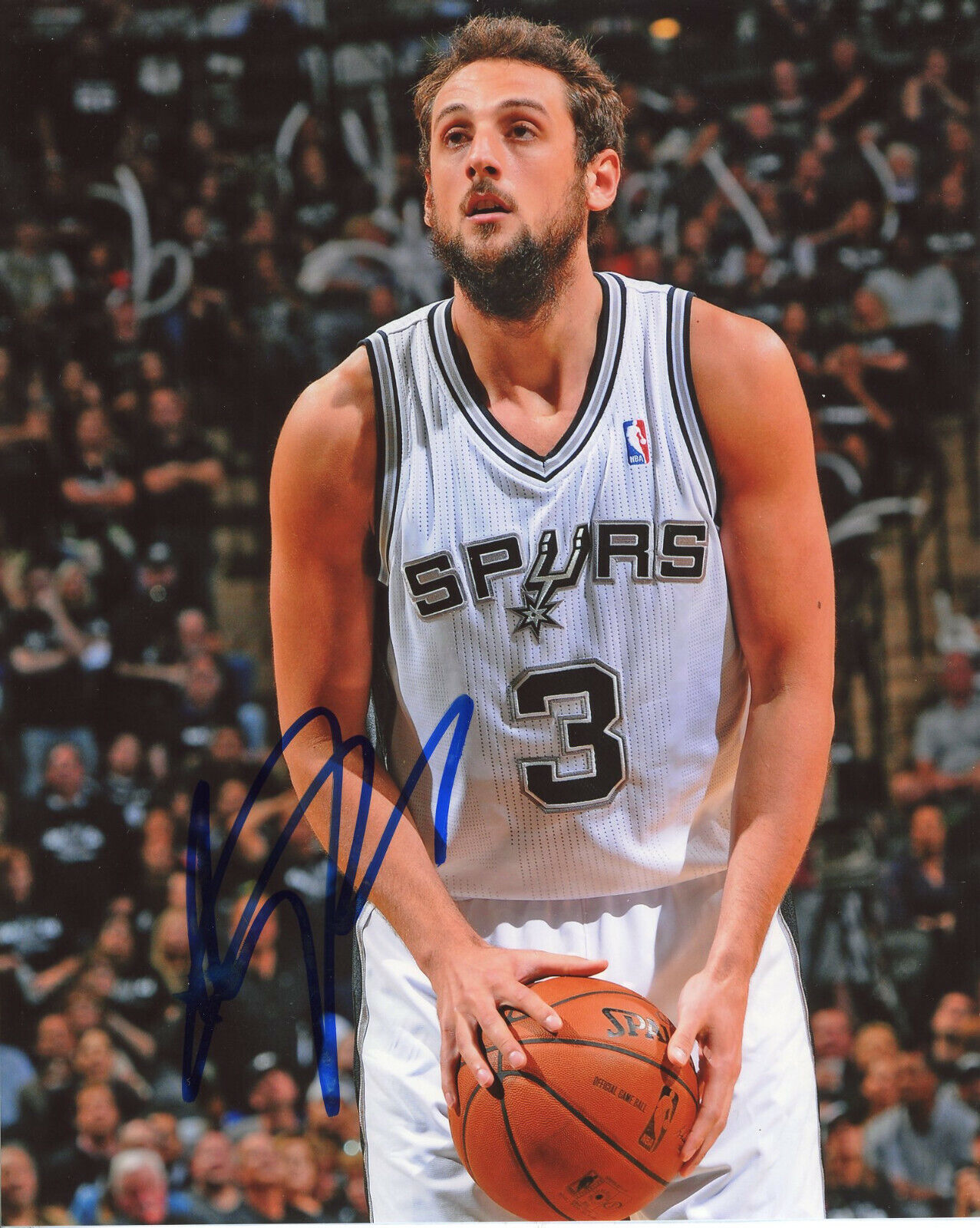 Marco Belinelli Autographed 8x10 San Antonio Spurs#S1301