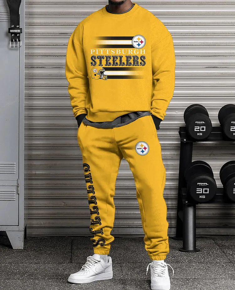 Pittsburgh Steelers   3D sweatsuit and sweatpants 2 piece outfits