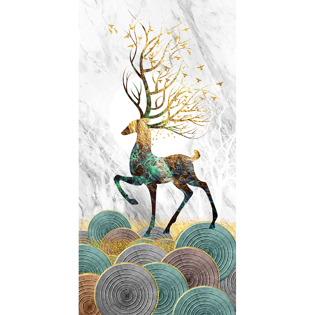 

Elk - 11CT Stamped Cross Stitch - 50*100CM, 501 Original
