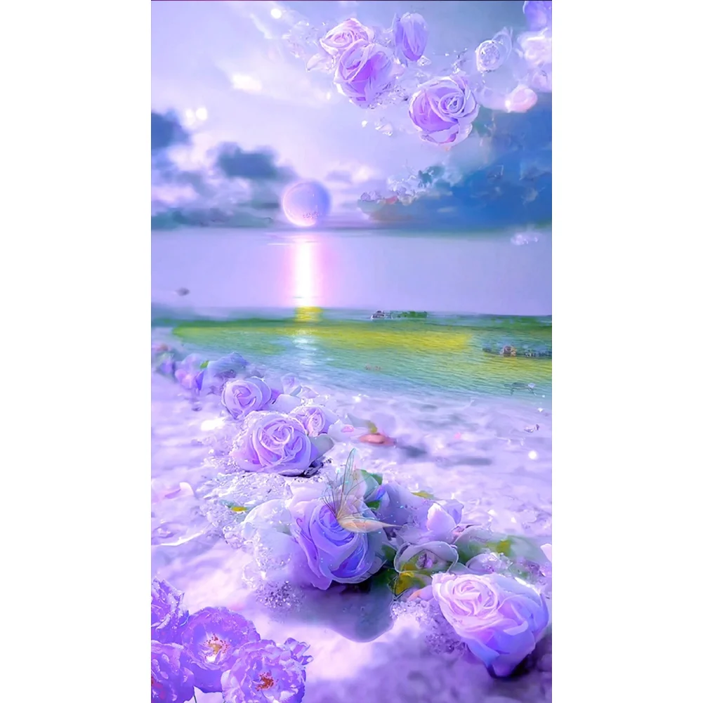 Diamond Painting - Full Round - beach love rose (30*40CM)