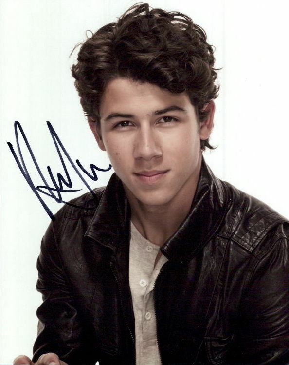 Nick Jonas in-person signed 8x10 Photo Poster painting