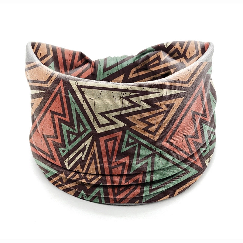 Women’s Hair Band African Print Pattern Wide Edge Elastic Knot Sports Yoga Headband Women’s Headwear Hair Accessories