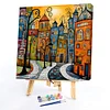 (US Only)Paint By Numbers Kit On Canvas DIY Oil Art Street Home Picture Decor 40x40cm