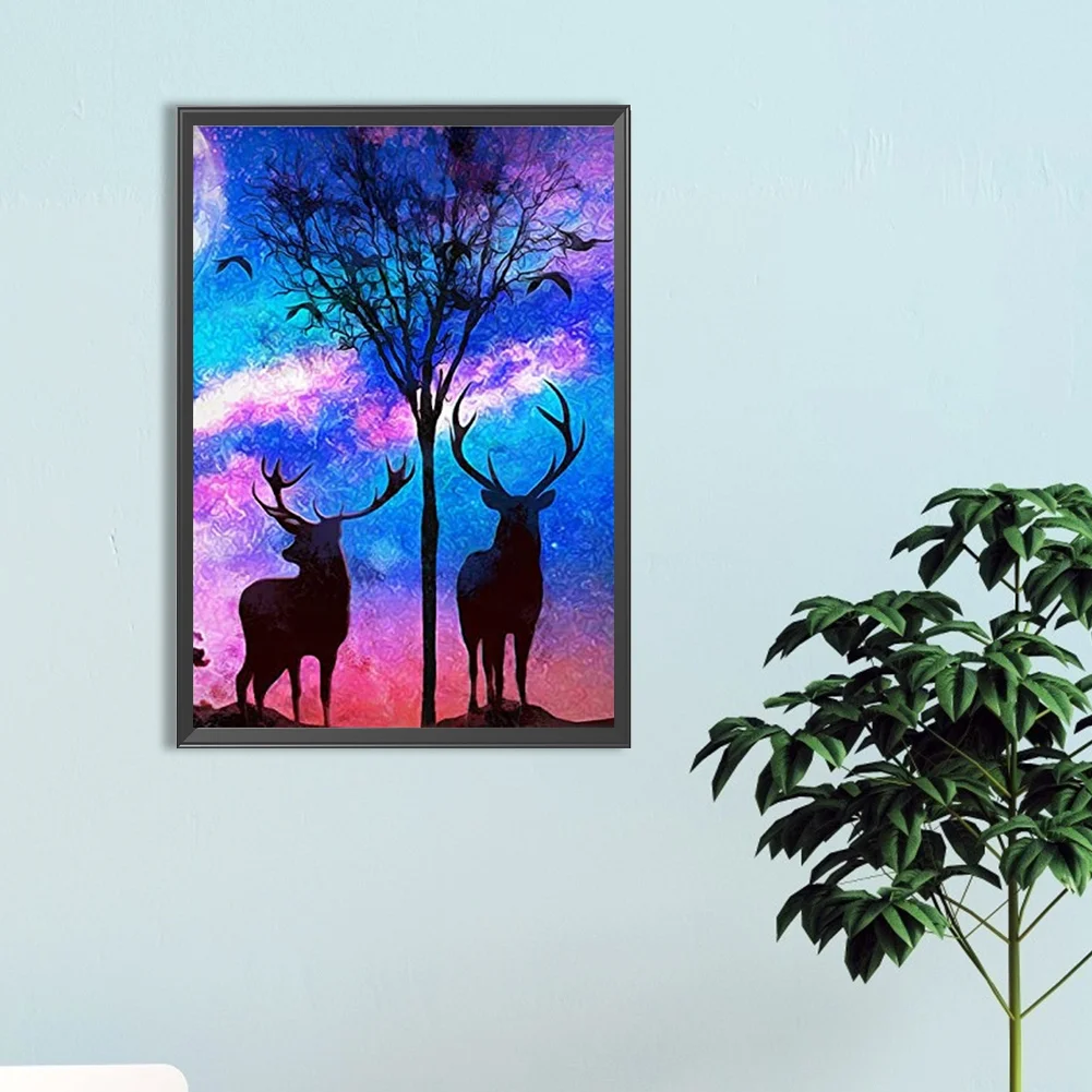 Full Round Diamond Painting 35*50cm - Elk
