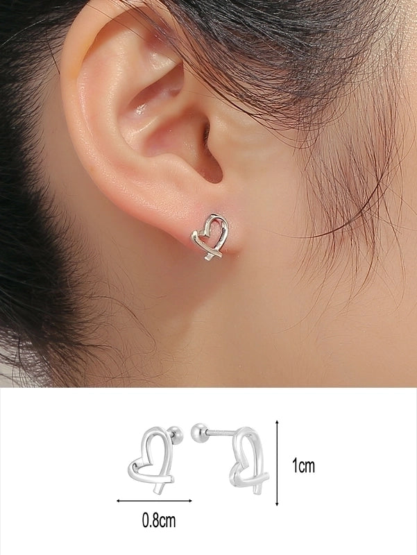 1 Pair 14K Gold Plated 925 Sterling Silver Zircon Star Moon Butterfly Ear Studs