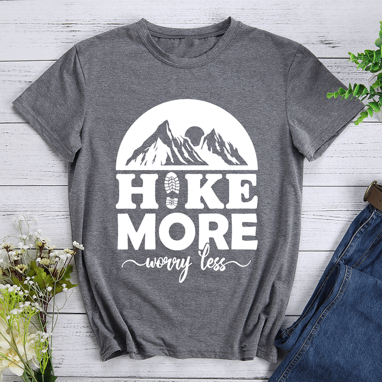 Hike More Worry Less T-shirt Tee -04591-Annaletters