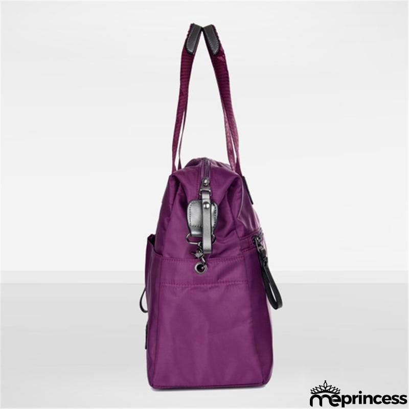 Casual Style Waterproof Multi-Pocket Zipper Crossbody Shoulder Bag