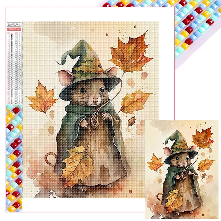 Halloween Magic Mouse 30*40CM (Canvas) Full Square Drill Diamond Painting gbfke