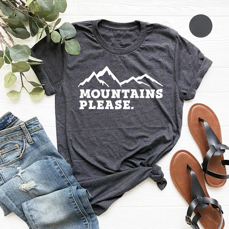 AL™ Mountains Please Hiking T-Shirts Tees-xn0701-2-Annaletters