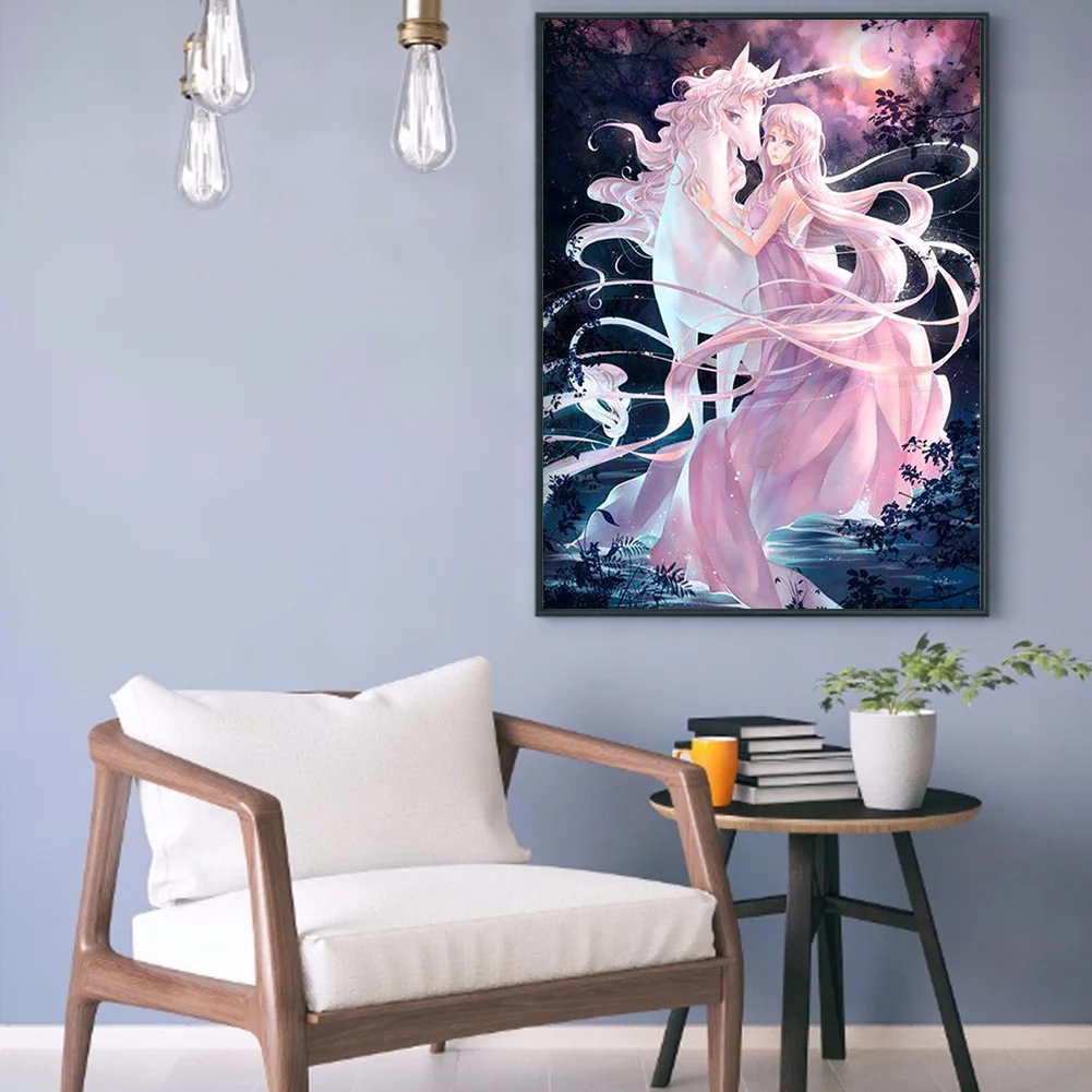 Diamond Painting - Full Round Drill - Cartoon Horse Angel(30*40cm)