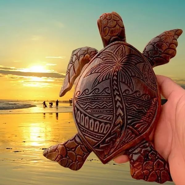 Hawaiian Turtle Woodcarving - tree - Codlins