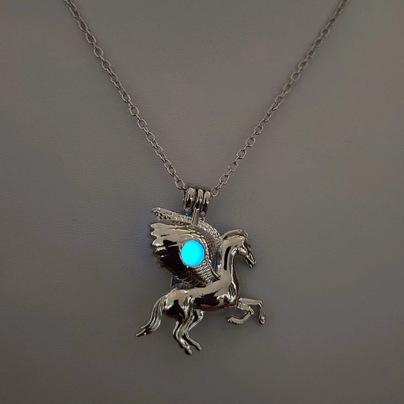 Luminous Hollow Diy Cage Christmas Tree Women’s Necklace