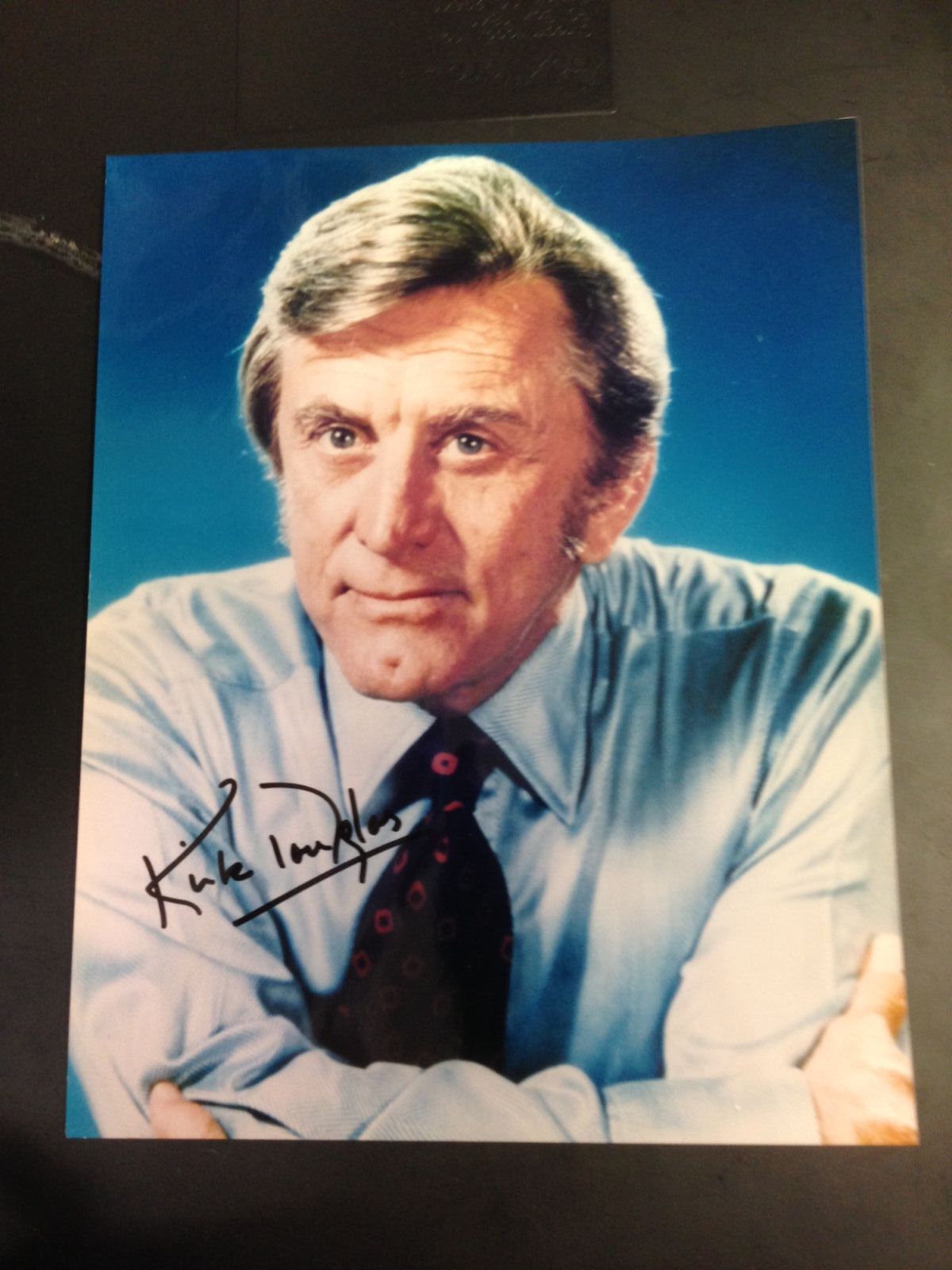 Kirk Douglas Vintage Hand Signed Photo Poster painting Autographed Guaranteed