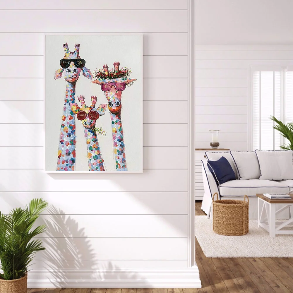 DIY Stamped Cross Stitch 11CT Full Embroidery 50*40cm - Giraffe