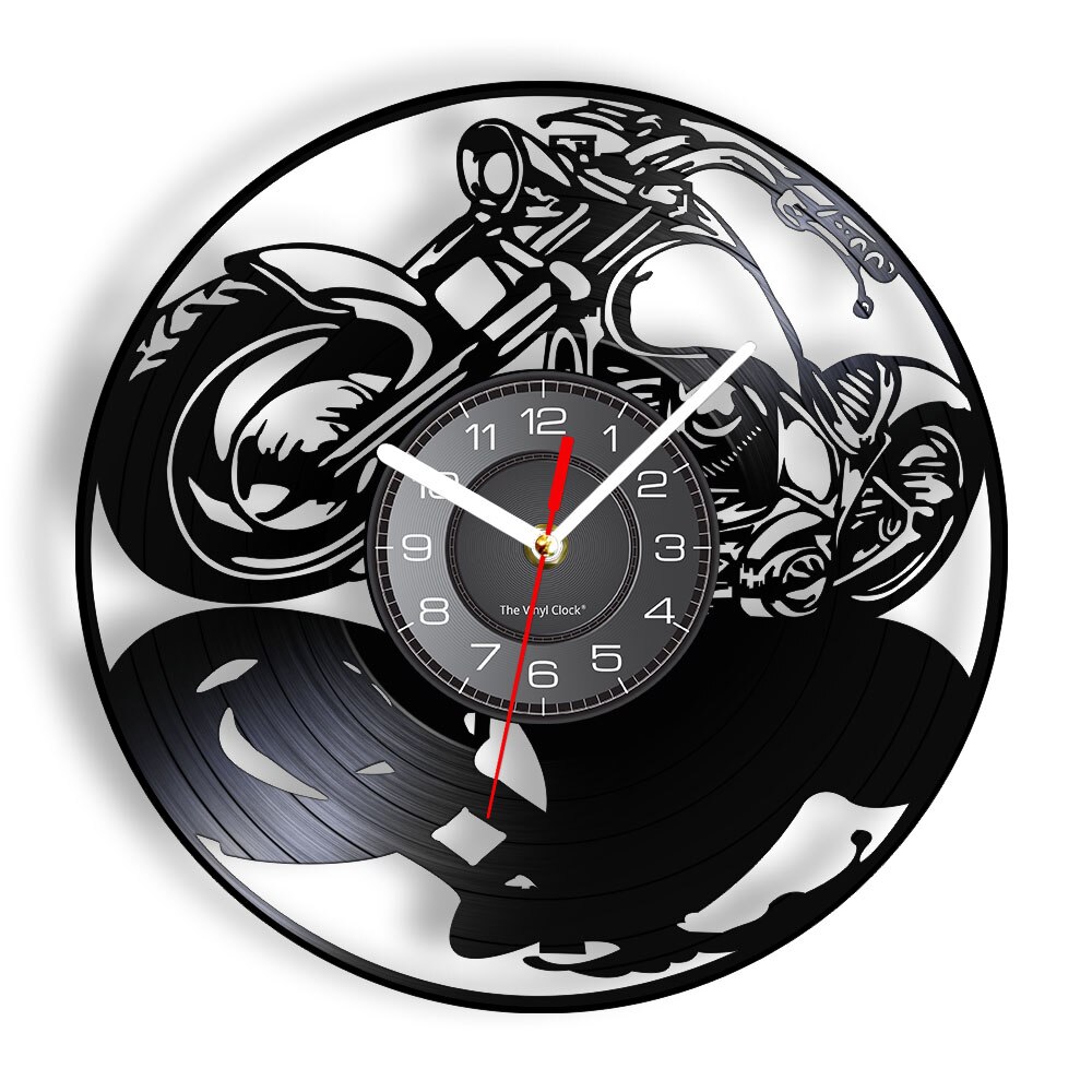 

Motorcycle Motor - Vinyl Record Wall Clock - Without LED, 501 Original