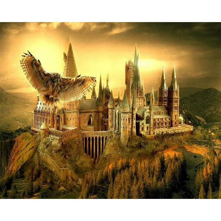 Full Round Diamond Painting - Harry Potter Castle 40*30CM