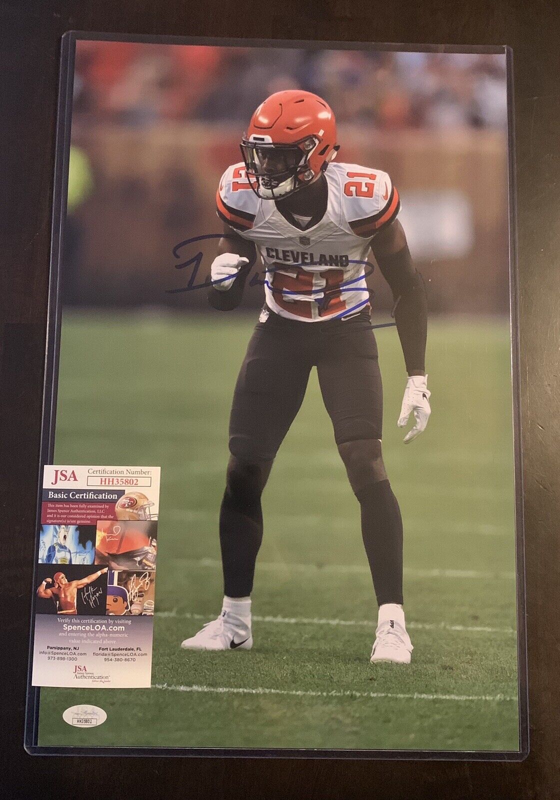 DENZEL WARD 11x17 Signed Photo Poster painting BROWNS FOOTBALL JSA/COA HH35802