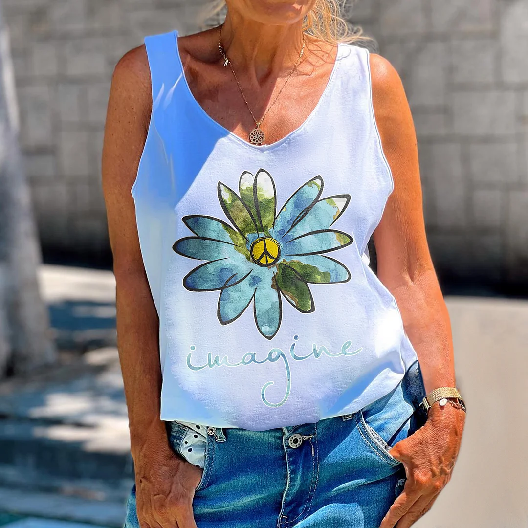 Imagine Hippie Floral Printed Women's Vest