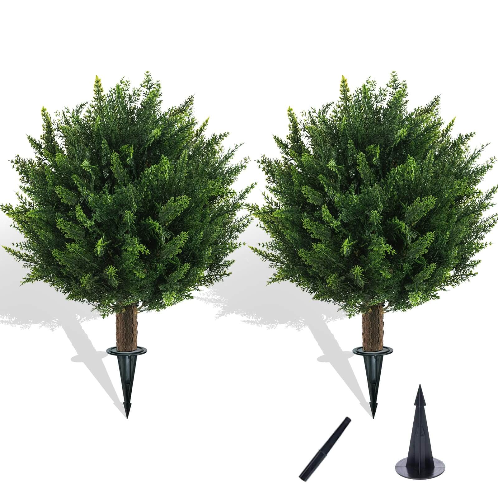 27" Artificial Cypress Topiary (Set of 2)