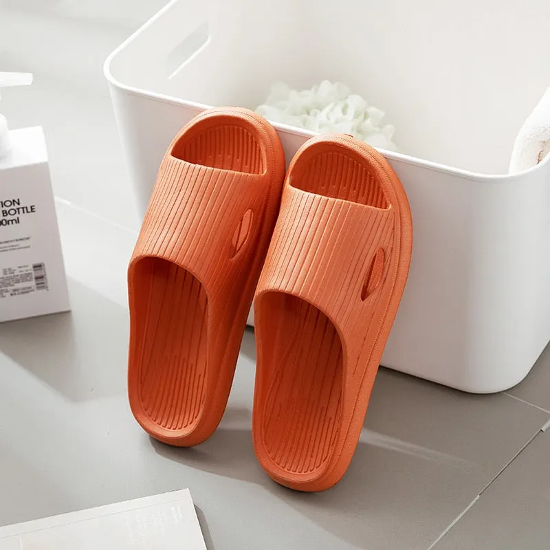 2021 Home Soft Slippers Ladies/men's Thick Bottom Slipper Women Indoor Bathroom Anti-slip Floor Slides Silent Slippers