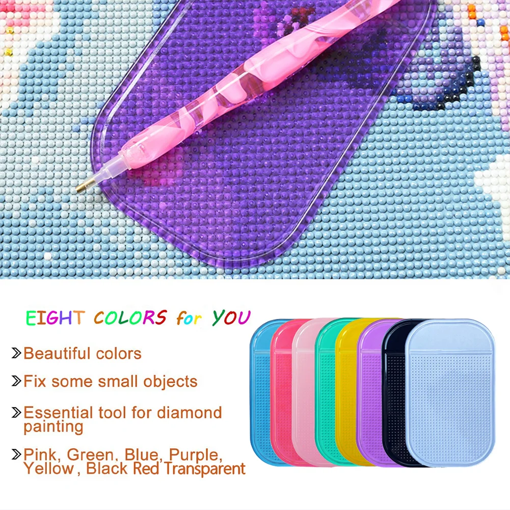 2pcs Anti-Slip Tools Sticky Mat Universal 5.59x3.27Inch Diamond Tray Sticky Mats