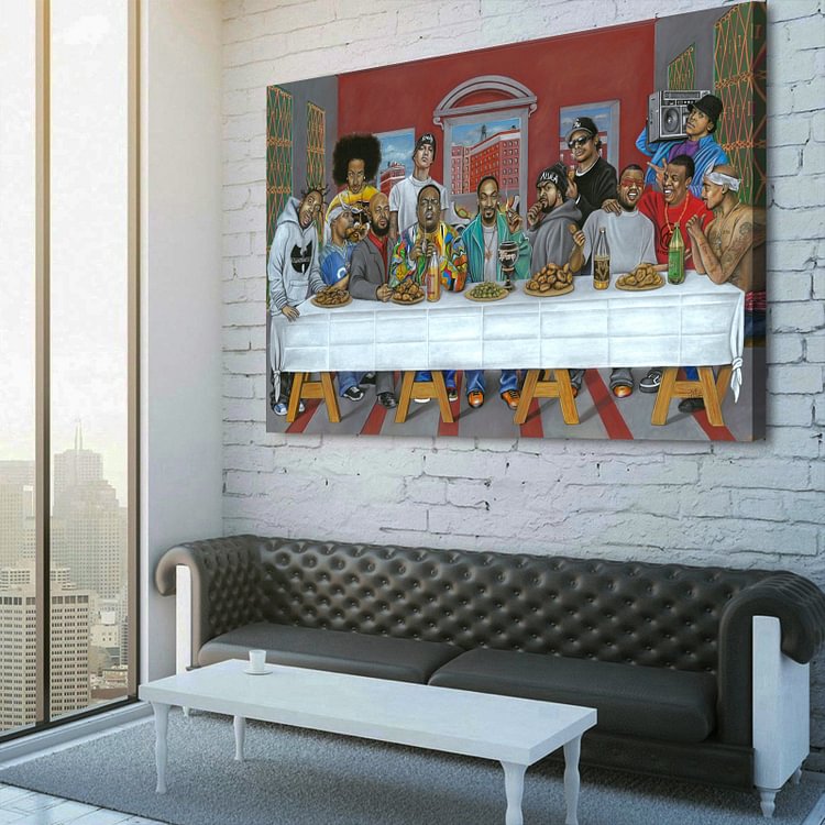 Hip Hop Last Supper Canvas Wall Art #1