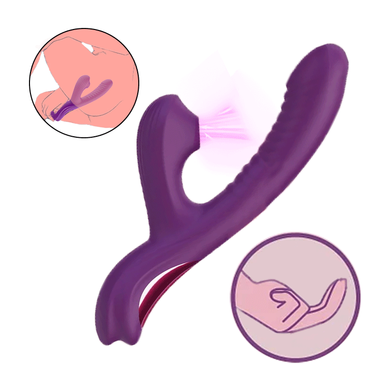 Duolure - Rabbit Vibrator Dual Stimulation With Suction Come-hither For Clit & G-spot Pleasure By Rose Toy