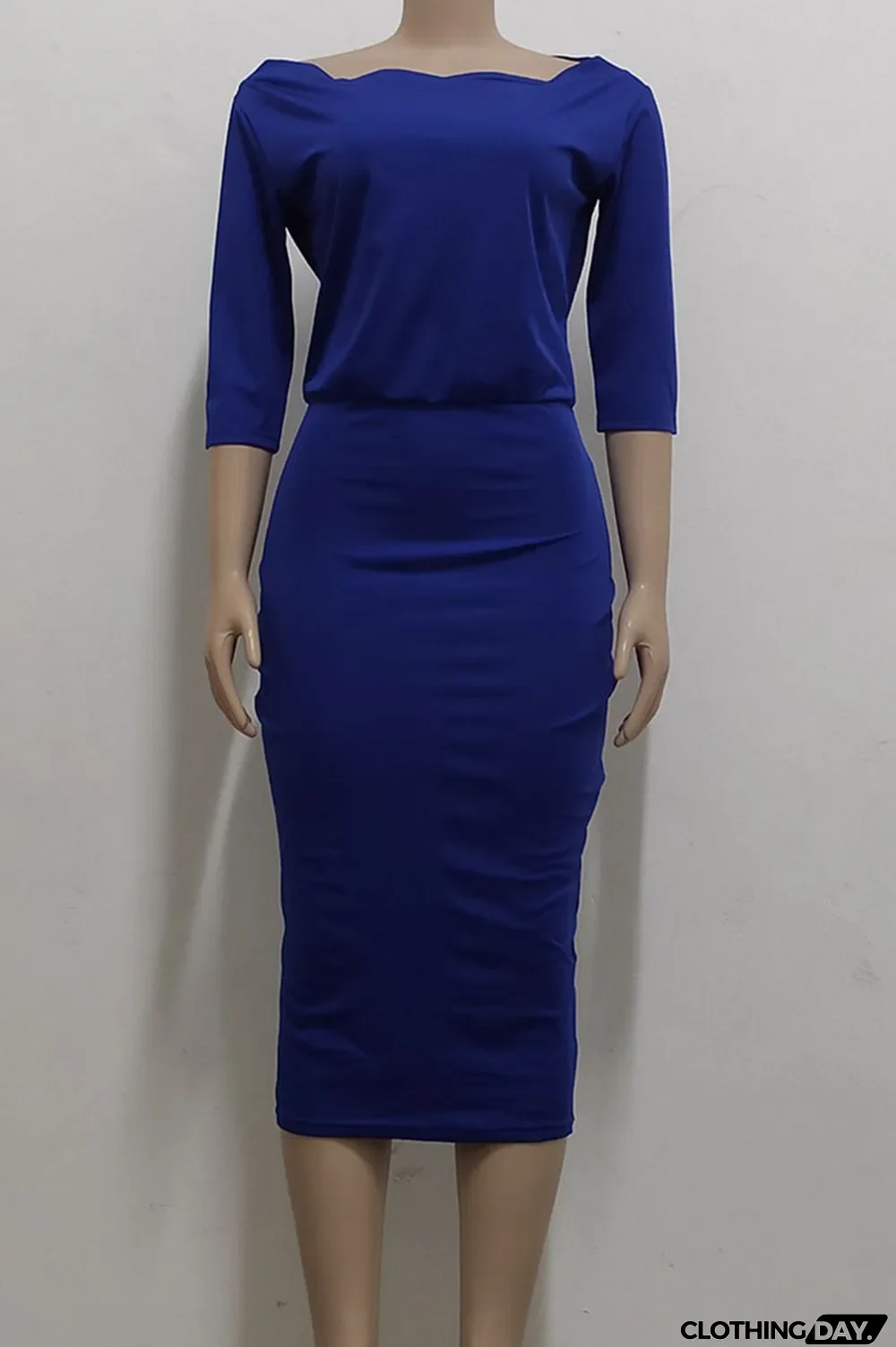 Black Casual Solid Split Joint Off the Shoulder One Step Skirt Dresses