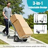 [US Local Warehouse] 3 in 1 Folding Hand Truck Dolly Cart with Wheels 550LBS Capacity Heavy Duty Collapsible Moving Dolly for Logistics Shopping Home Office