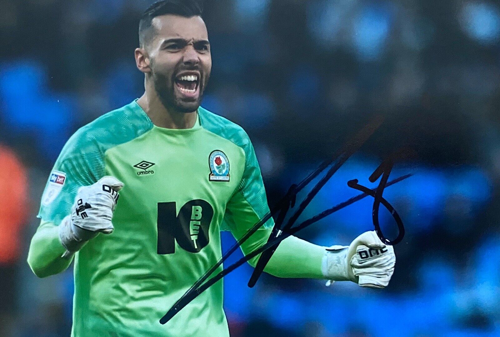 David Raya Genuine Hand Signed 6X4 Photo Poster painting - Blackburn Rovers 3