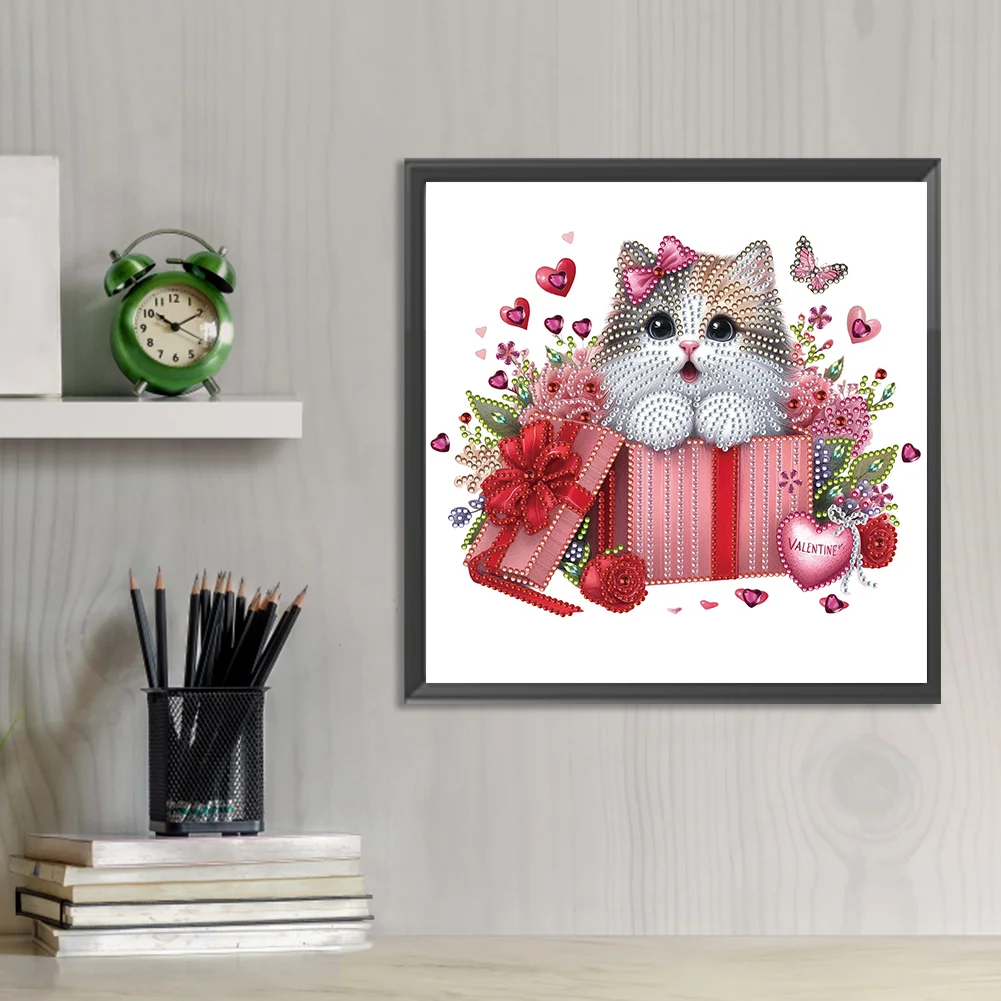 Special Shape Diamond Painting 30*30cm - Surprised Cat