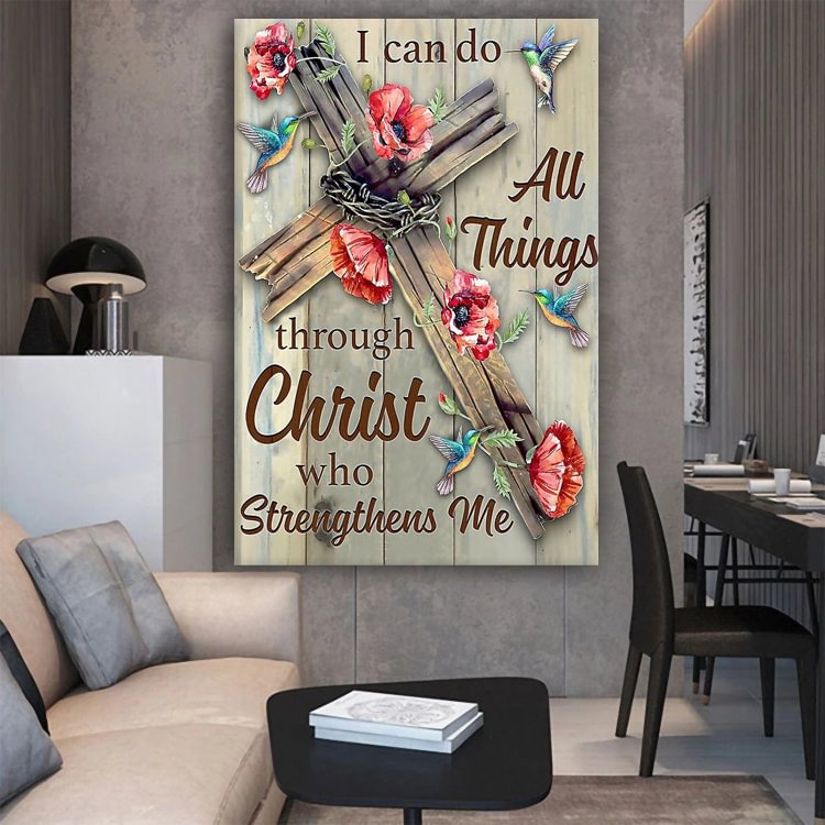 I can do All Things  Canvas Wall Art