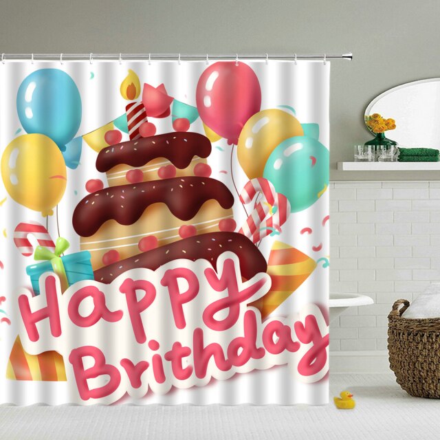 

Shower Curtain – Happy Birthday-180*180cm, 501 Original