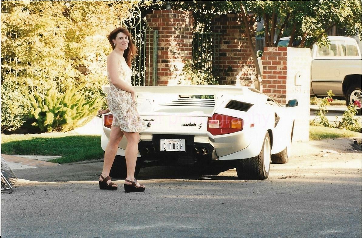 Lamborghini Girl FOUND CAR Photo Poster painting ColorOriginal Snapshot 910 6 T