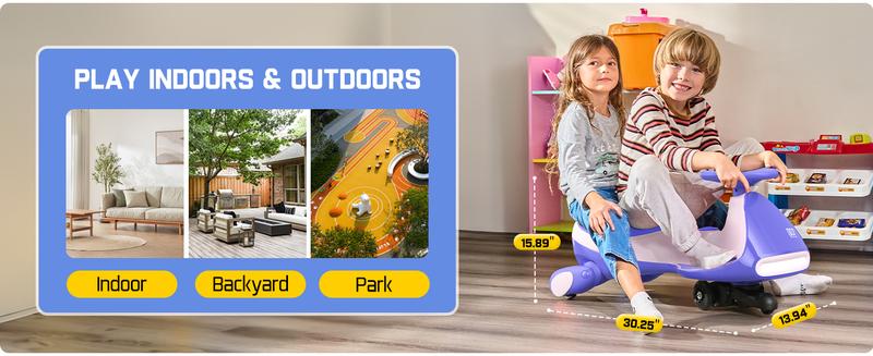 Product Introduction of FanttikRide N7 Electric Wiggle Car with Pedal, Ride on Toy 14