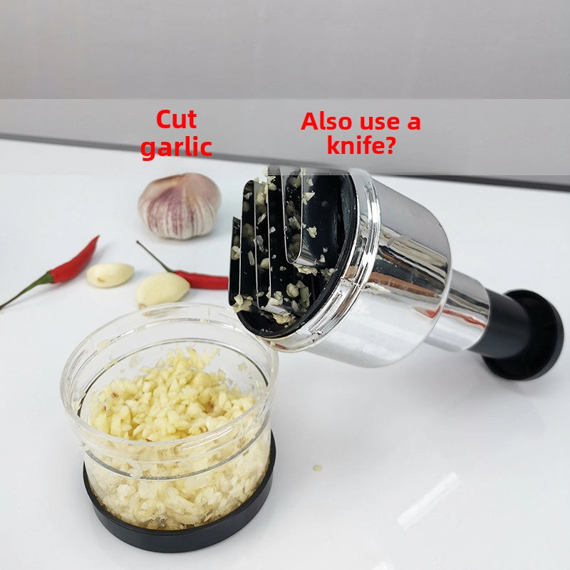 Clap Knife Multi-functional Garlic Cutter Vegetable Cutter Manual Pressing Kitchen Household Stainless Steel Garlic Pounding Machine In Stock